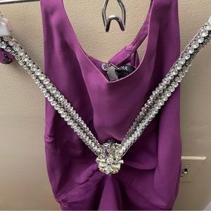 ⭐️🌟 NEW Raoul Sparkly Sheath Cocktail Gown Prom Party Quince Wedding Formal